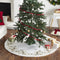 Hand Beaded Imperial Design Large Silk Cream Christmas Tree Skirt 60" Arcadia Home